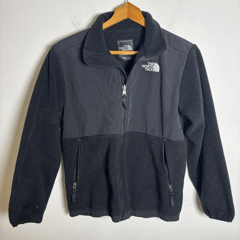 The North Face Denali Polartec boys Black Fleece Full Zip Jacket Coat large
